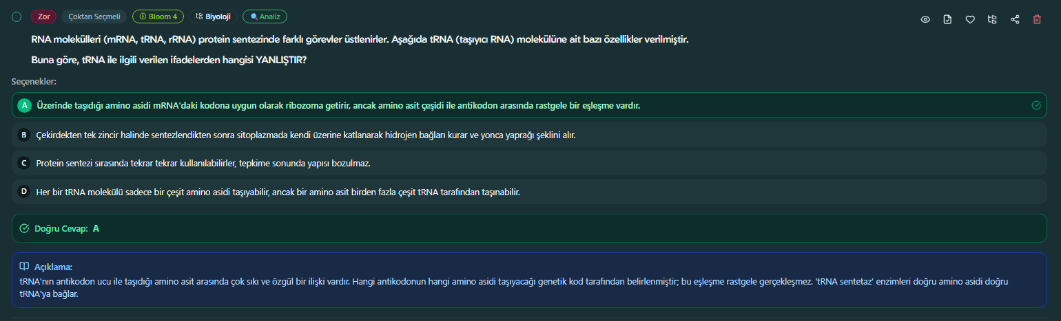 Biyoloji - DNA, RNA ve tRNA
